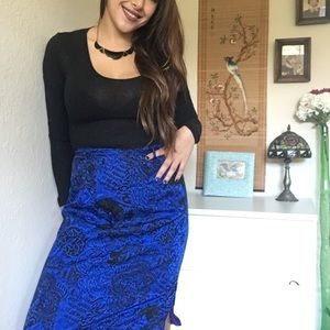 Jones New York - Vibrant Blue and Black Skirt
